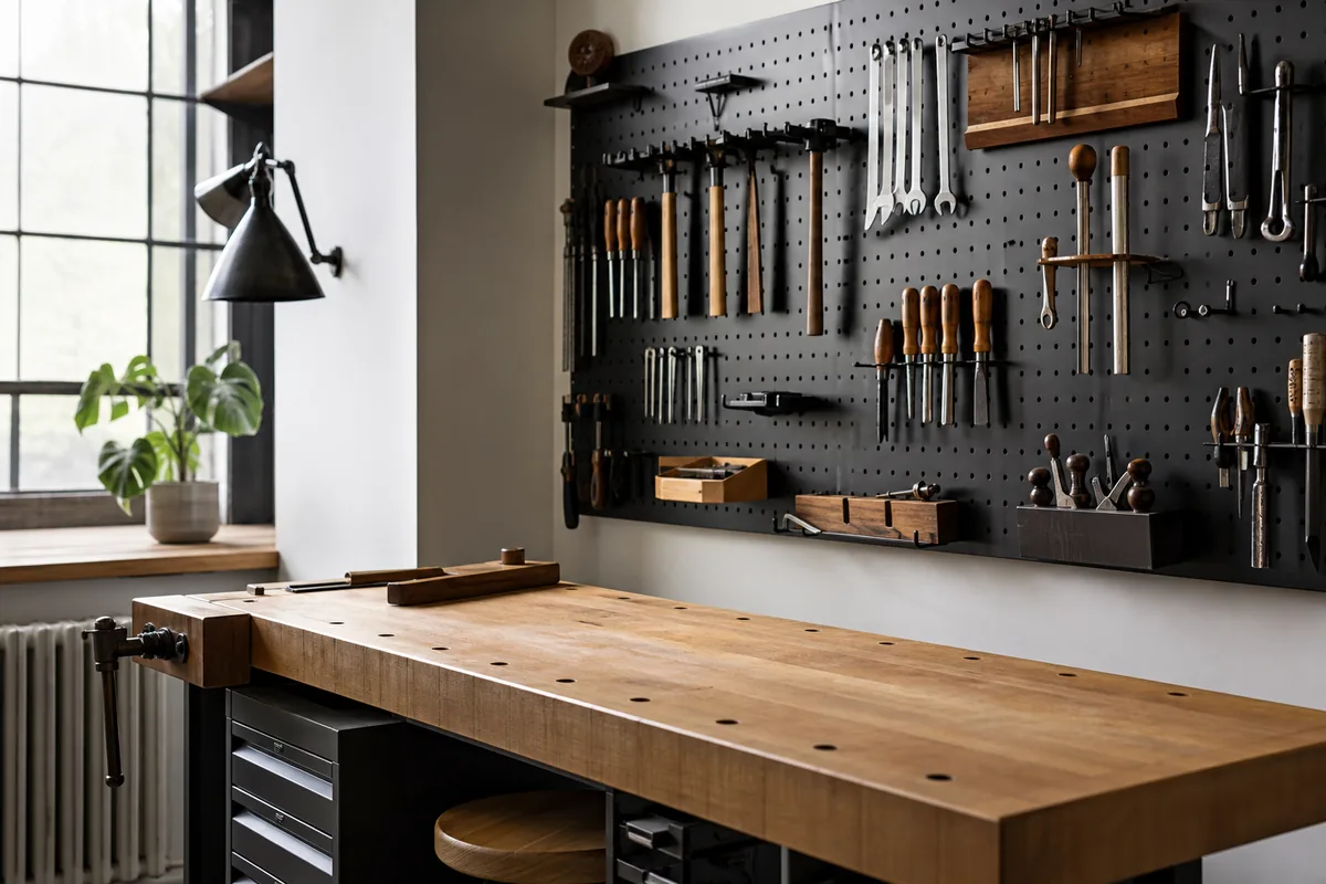 Atelier d’artisan très ordonné
