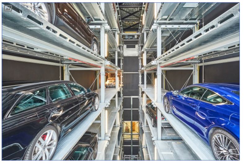 Les palettes de stationnement Le futur en ville - un stationnement confortable et économe en place dans la ville dense de demain