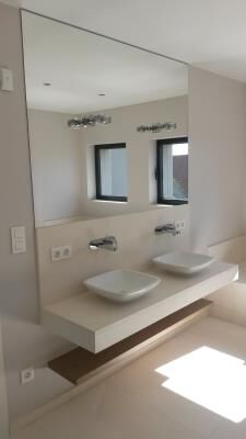 Salle de bain, Sanitaires & Plomberie par Eurolux Carrelages à Hellange, réalisation 4