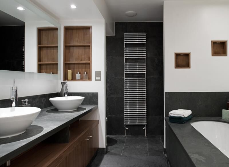 Salle de bain, Sanitaires & Plomberie par Liomatherm à Pétange, réalisation 1
