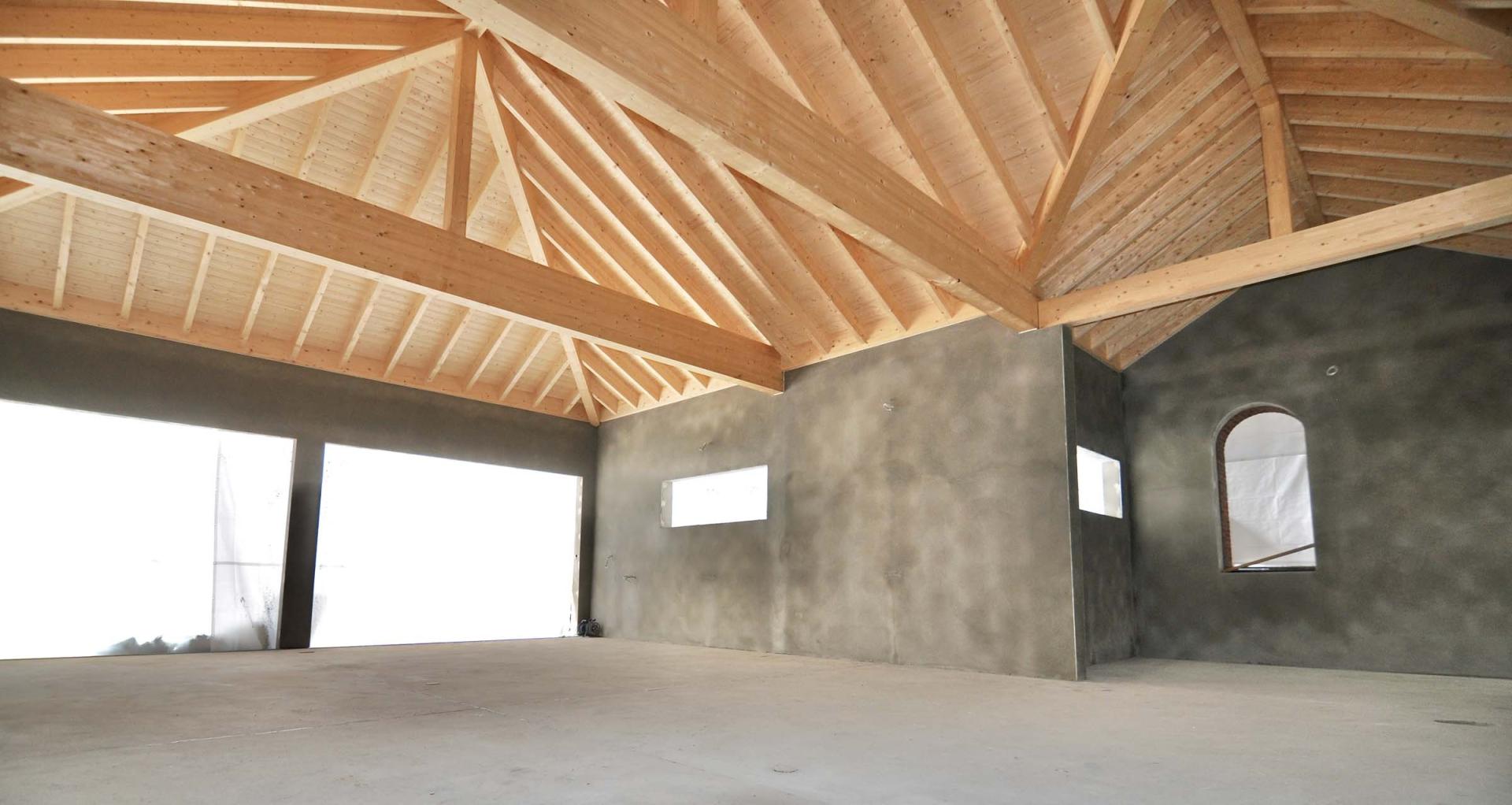 Charpente apparente garage à Luxembourg